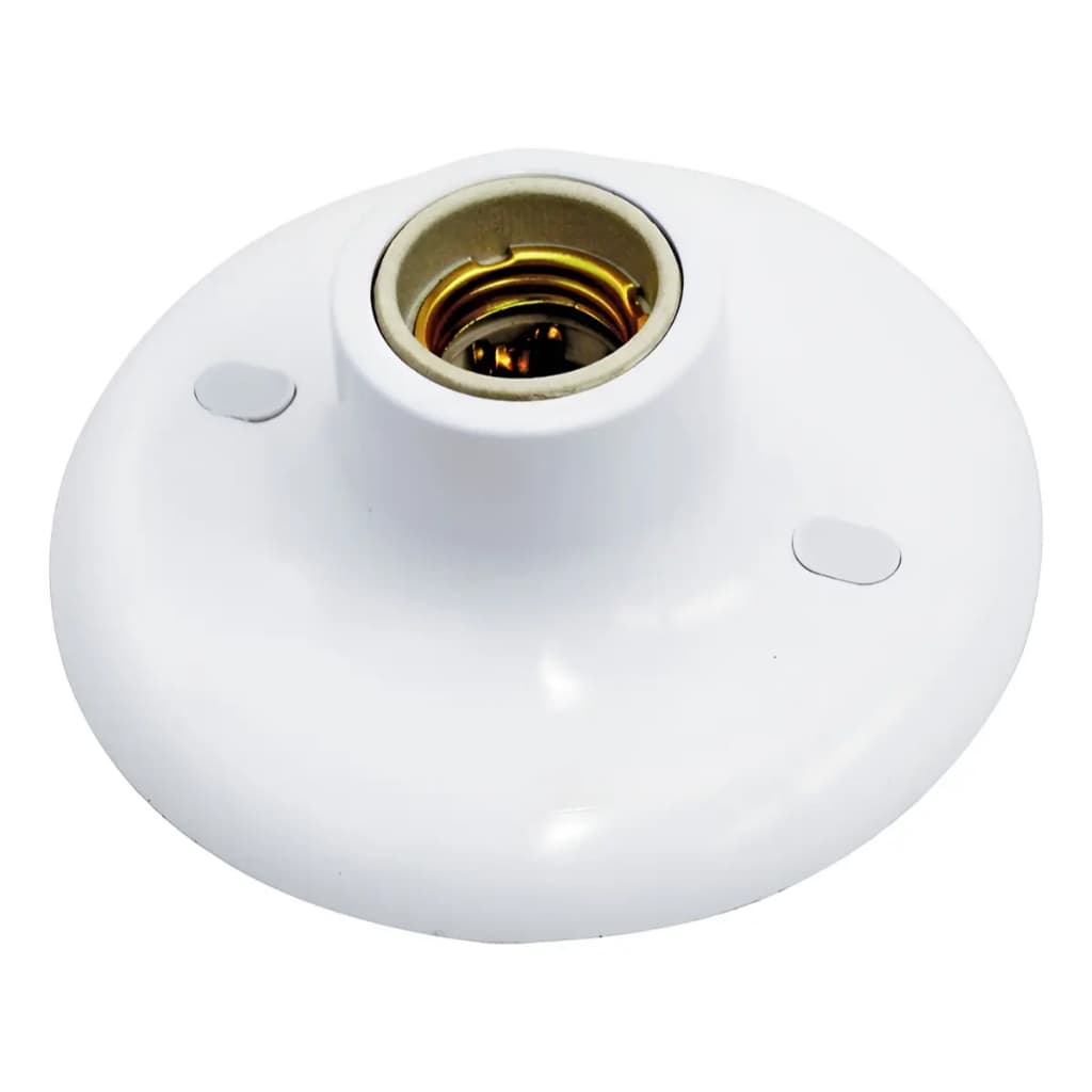 Kit 03 Luminárias Plafon Taschibra E-27 Em Porcelana Branco