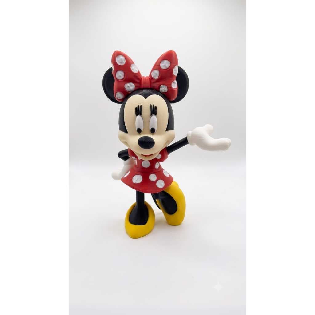 Boneca Minnie Mouse 21cm Enfeite Decorativo Colecionável Impresso em 3D Presente