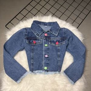 Jaqueta Jeans Infantil Menina Juvenil 2 a 16 Anos