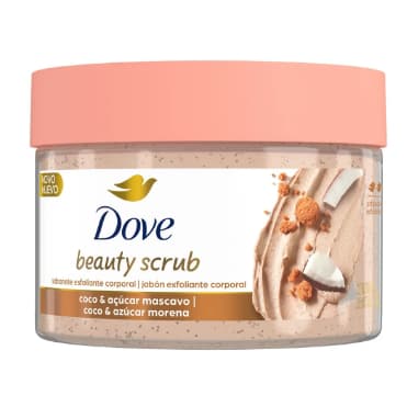 Sabonete Esfoliante Coco & Açúcar Mascavo Dove Beauty Scrub Pote 280g