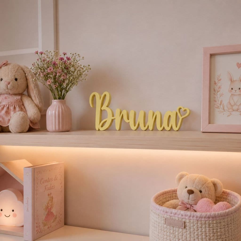 Letreiro Decorativo 3D Personalizado Nome Infantil, para bebê, namorado, filho, presente criativo 20cm