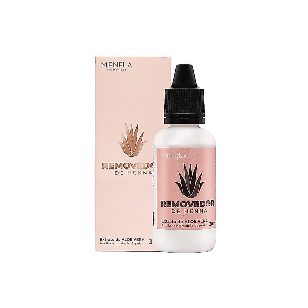 Removedor Henna Sobrancelha Profissional Menela 30ml Aloe Vera Hidrata a Pele Designer de Sobrancelhas
