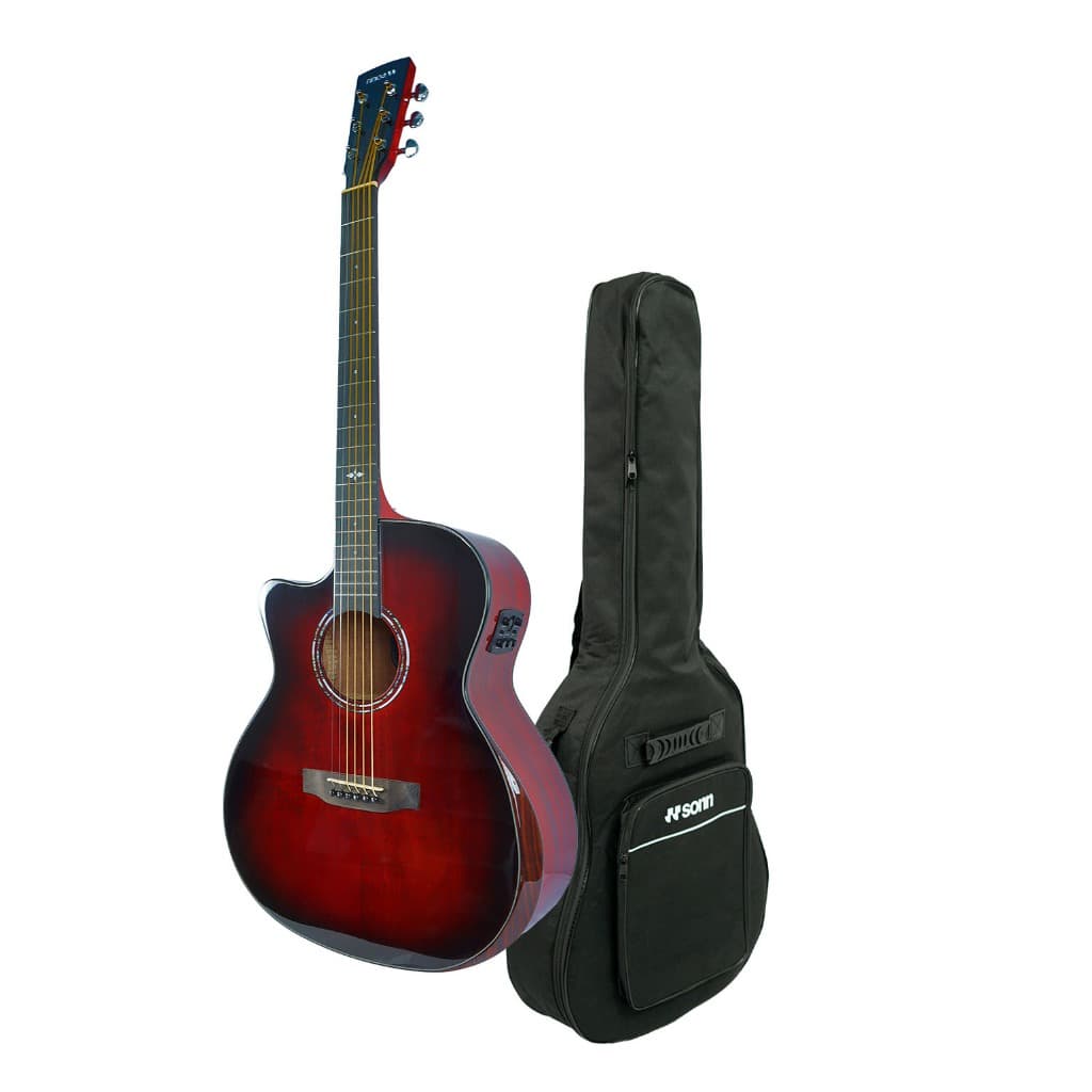 Kit Violão Eletroacústico SONN + Capa Premium Reforçada kit completo violão e bolsa case violão elétrico com afinador