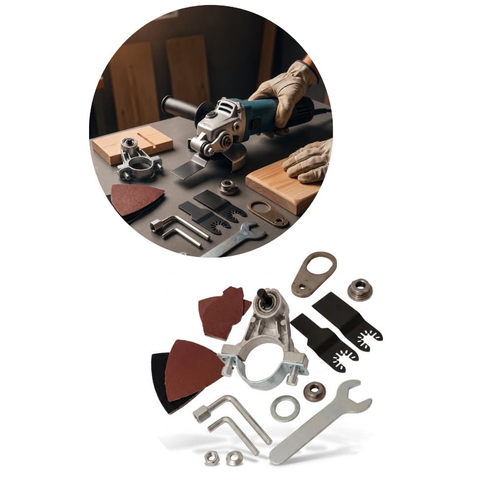 Kit Marcenaria e Gesso Adaptador Multiferramenta M14 para Esmerilhadeira