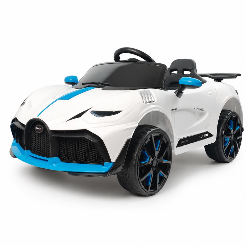 Carro Elétrico Infantil Sport 12V Bateria 4Ah Controle Remoto Até 30 kg Branco