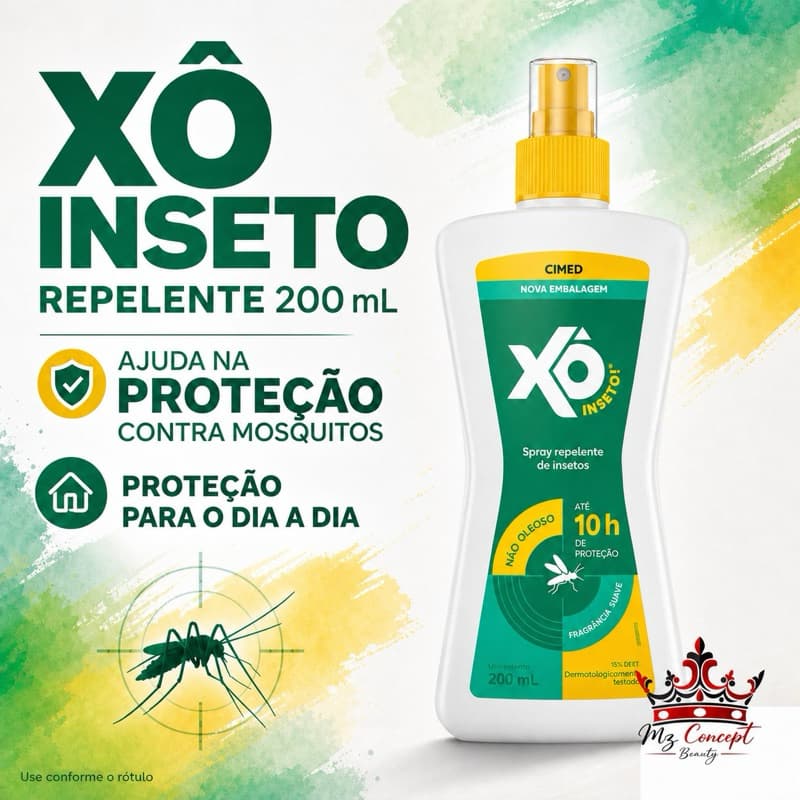 Repelente Xô Inseto Cimed Spray 200ml Original Proteção 10h Não Oleoso 15 DEET