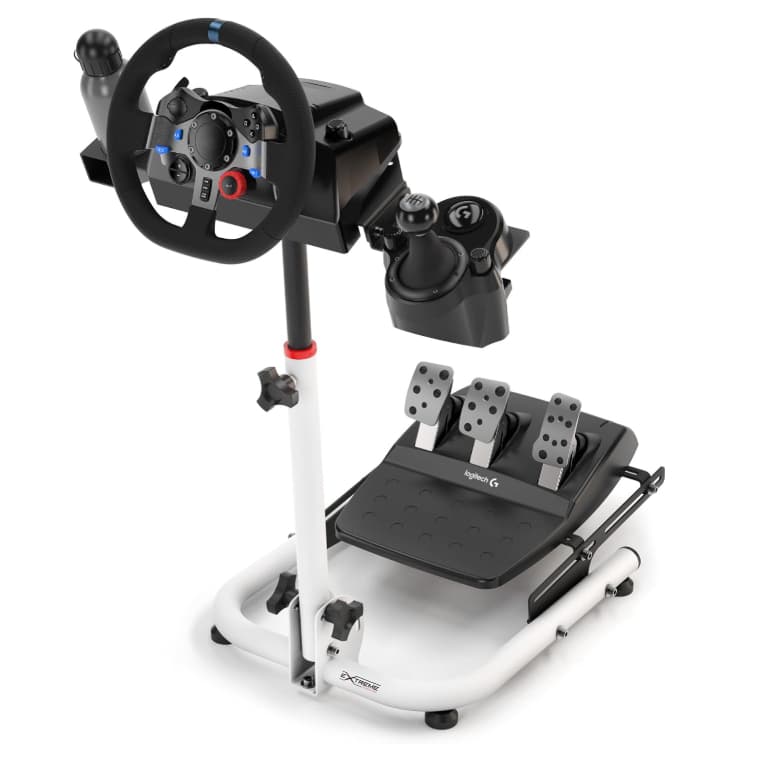 Suporte Para Volante Simulador SPRO V3 Extreme Simracing Branco Gamer Jogos Videogame
