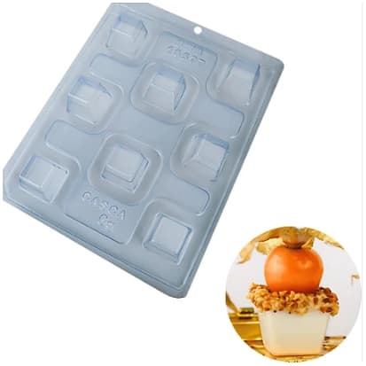 Forma de Acetato Com Silicone Copinho de Licor Quadrado 10577 BWB