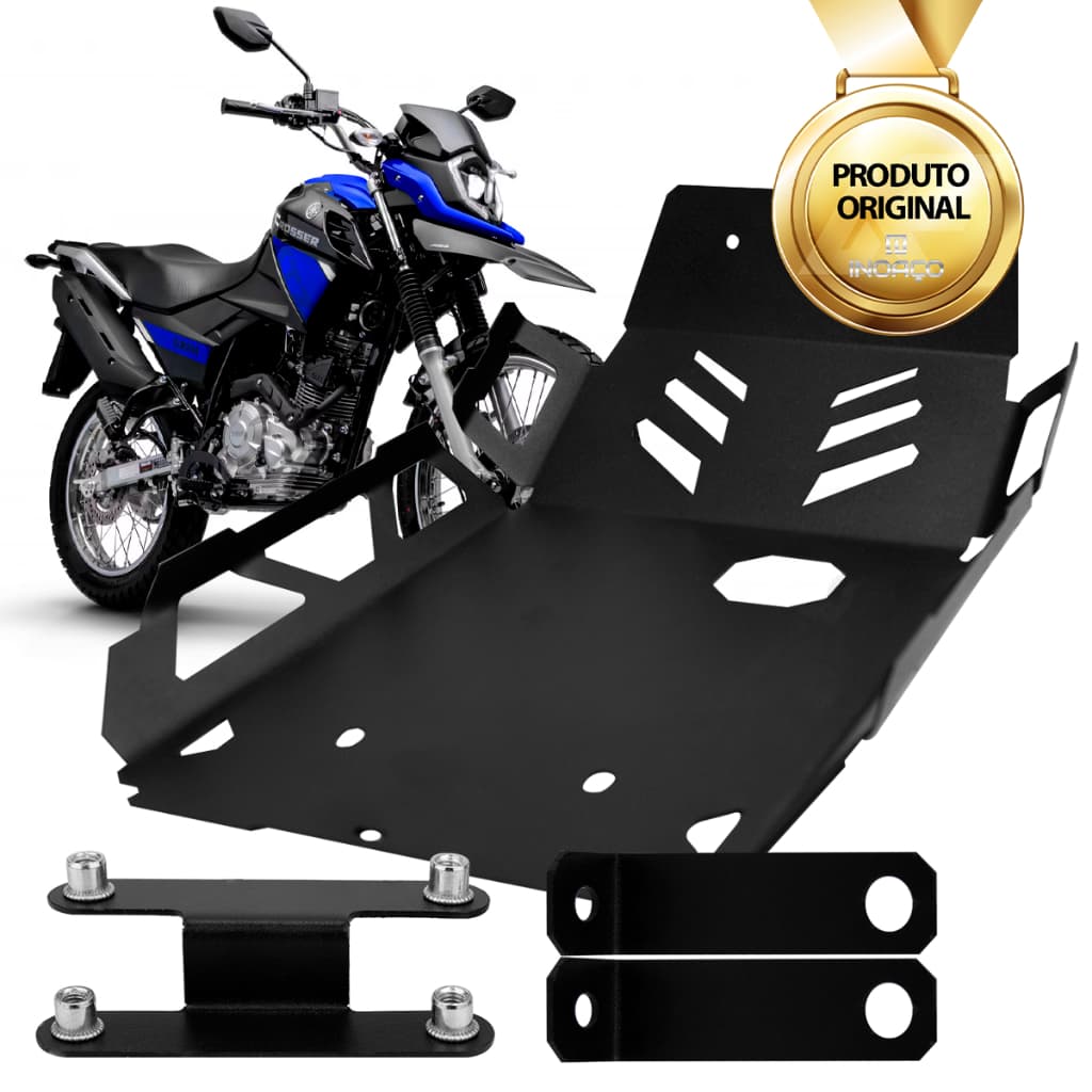 Peiteira de Aço Proteção de Cárter XTZ 150 Crosser Preto