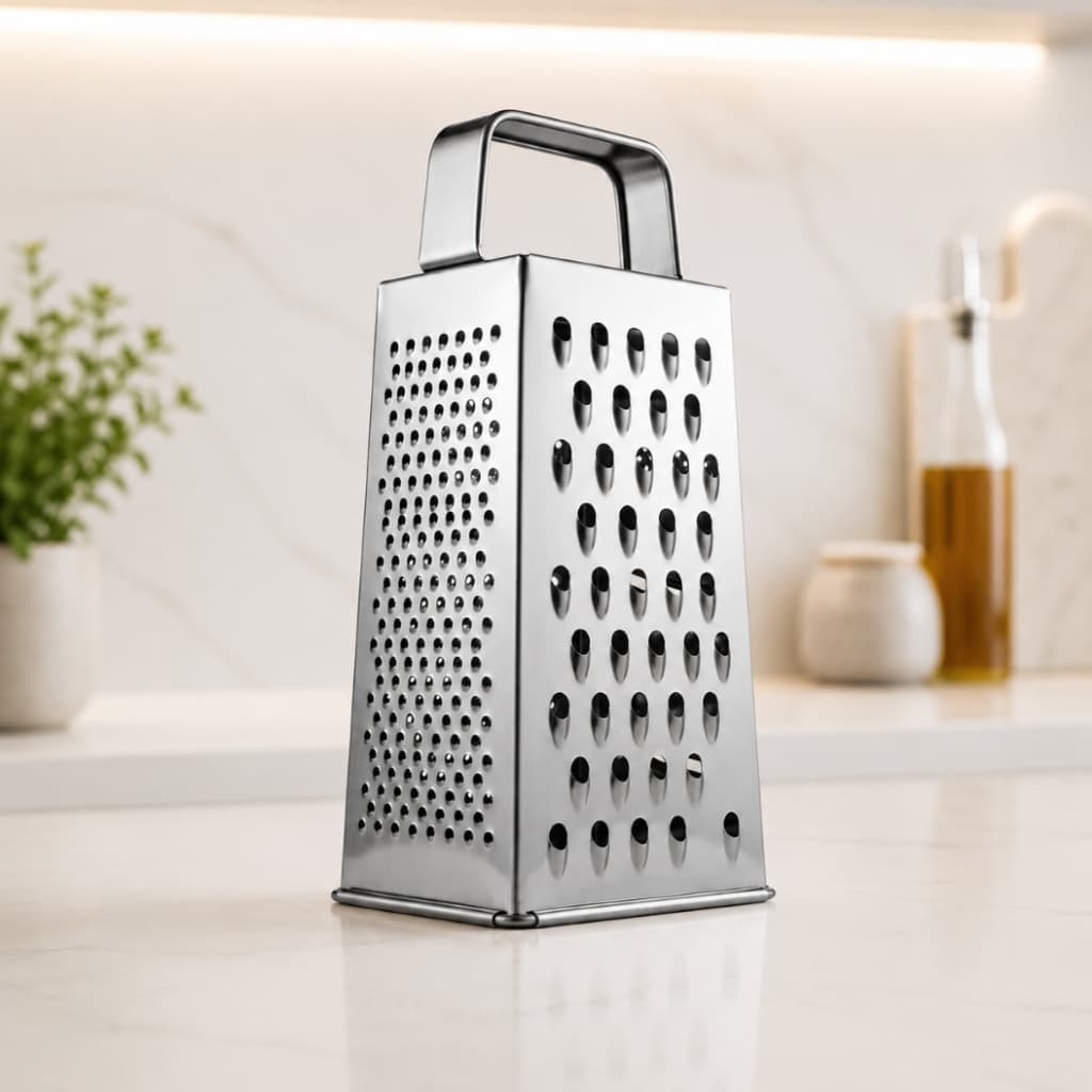 Ralador 24cm Aço Inox 4 Faces Resistente Cozinha Para Verduras Legumes Queijo Multiuso Cozinha ENVIO IMEDIATO