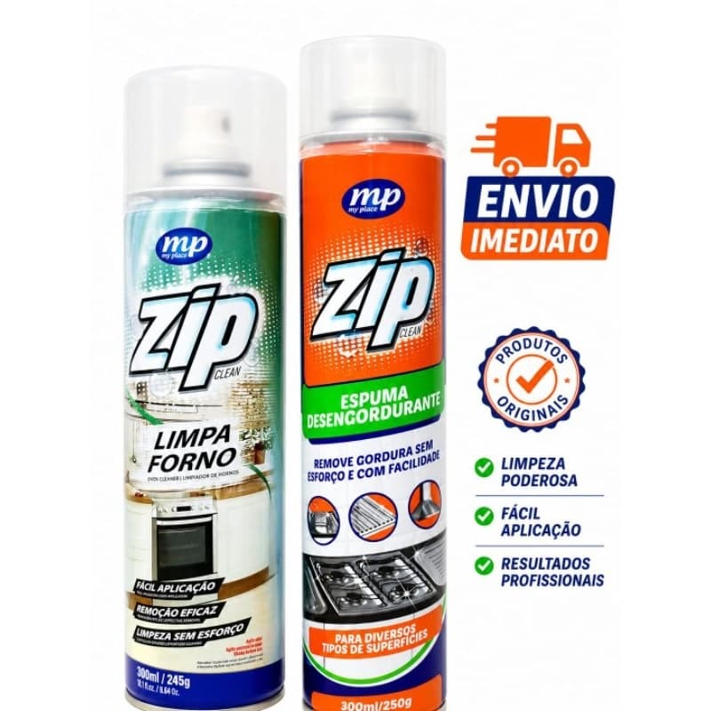 Kit Limpa Forno + Espuma Desengordurante Zip Clean 300ml | Limpeza Poderosa| fogão| ayfler| forno elétrico