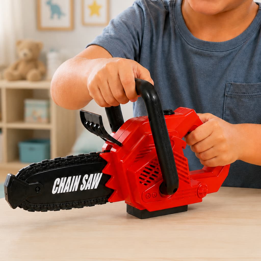 Ferramenta Elétrica Infantil Motosserra De Brinquedo Com Som E Movimento Presente Dia das Crianças