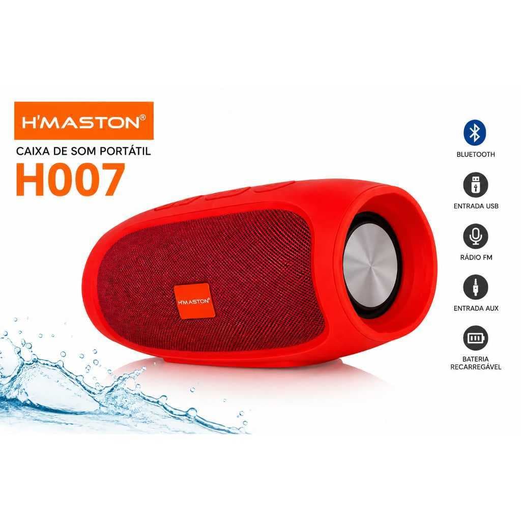 Caixa de Som Bluetooth Portátil com Som Potente 17cm
