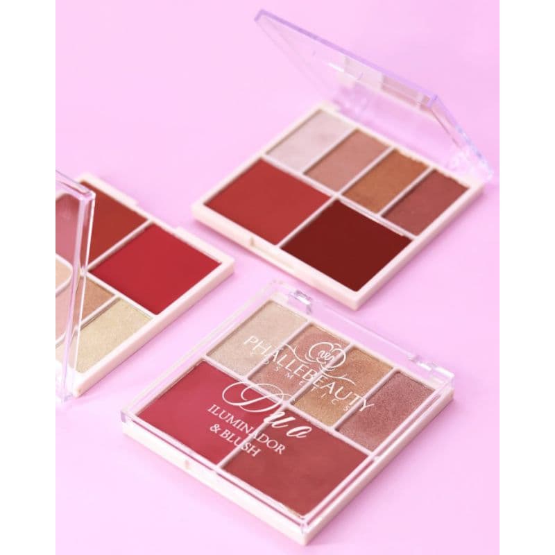Paleta PhalleBeauty Iluminador e Blush Duo