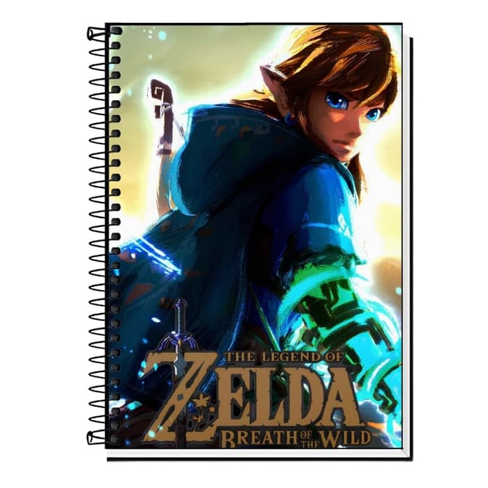 Caderno The Legend of Zelda Gamer | Caderno Universitário com Divisórias | Papelaria Escolar | Geek