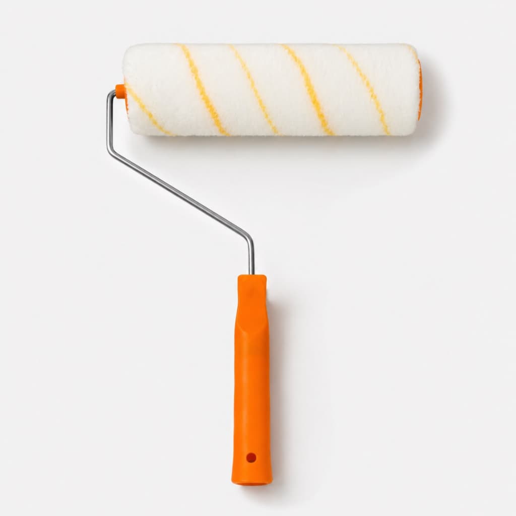 Rolo De Pintura Lã 23cm Com Cabo Ergonômico Anti Gotas Profissional Para Parede - Pintura Uniforme E Profissional