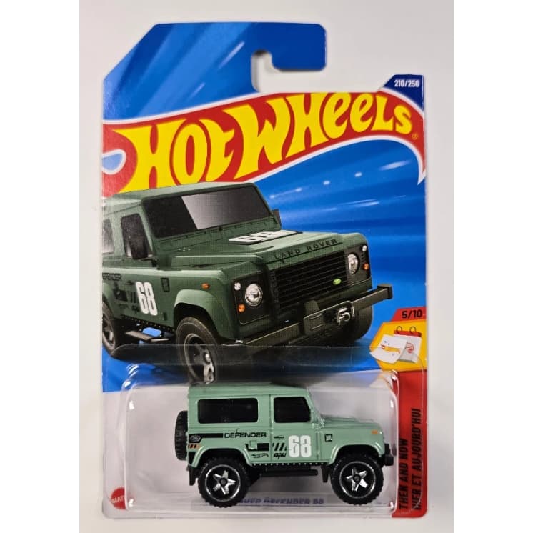 Miniatura Hot Wheels Land Rover Defender 90 1:64 Verde