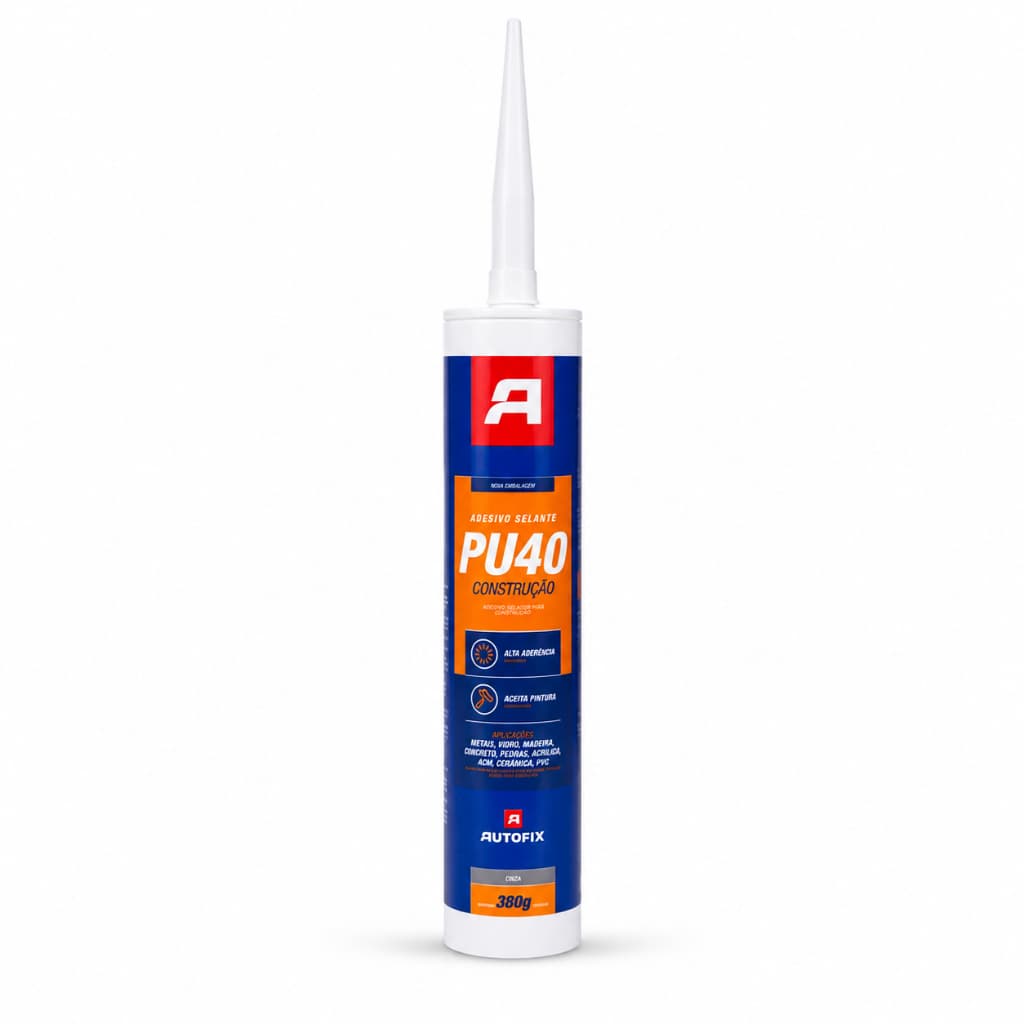 Adesivo Selante PU40 Autofix Cinza 380g Cola Vedação Construção