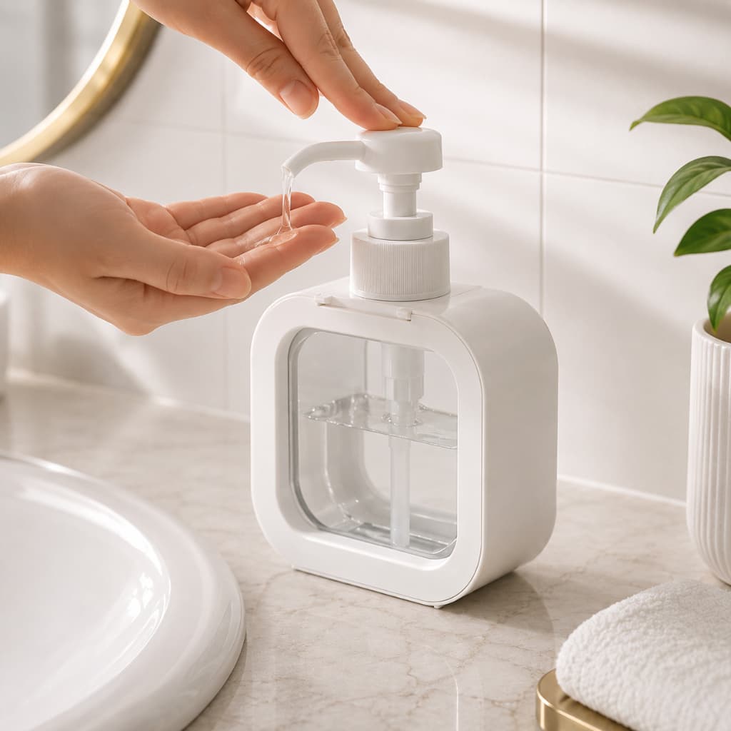 Dispenser Sabonete Líquido 300ml Dispenser Sabão Líquido Porta Detergente para Cozinha Pia
