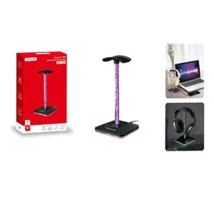 Suporte Para Fone Headset Gamer Com Iluminação Rgb