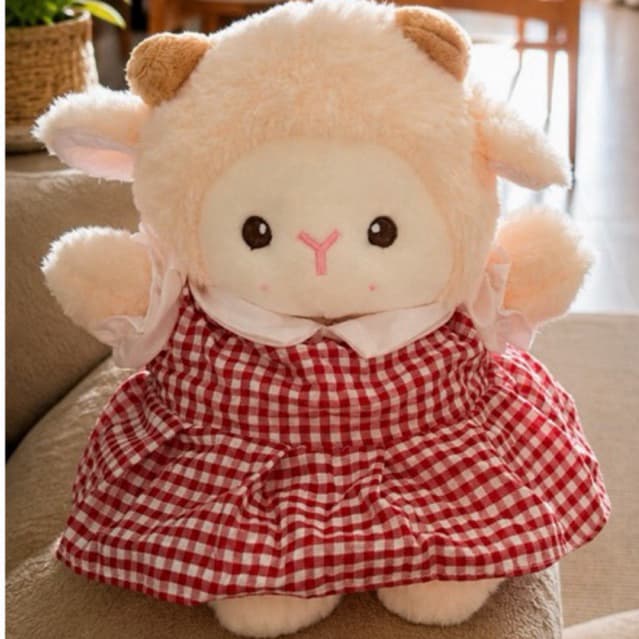 Ovelha de Pelúcia 22 cm Fofinha Dorminhoca Dormir Brinquedo Crianças Presente Namorados Presente Ursinho Pelucia Fofa