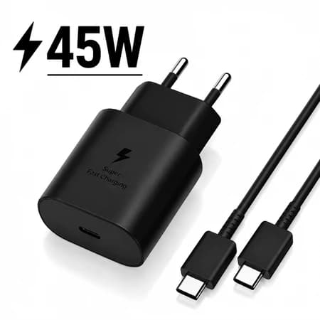 Carregador Compatível Samsung 45W Turbo Super Rápido Tipo C USB-C Modelo Samsung
