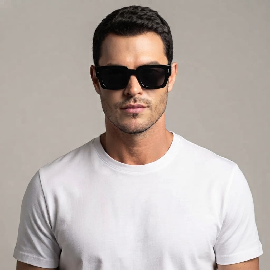 Óculos de sol minimalistas quadrado retrô para homens e mulheres