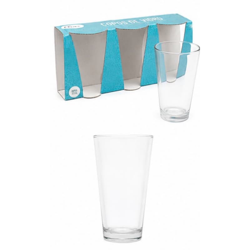 Jogo de Copos Long Drink Água Suco 300ml 3 Peças Clear