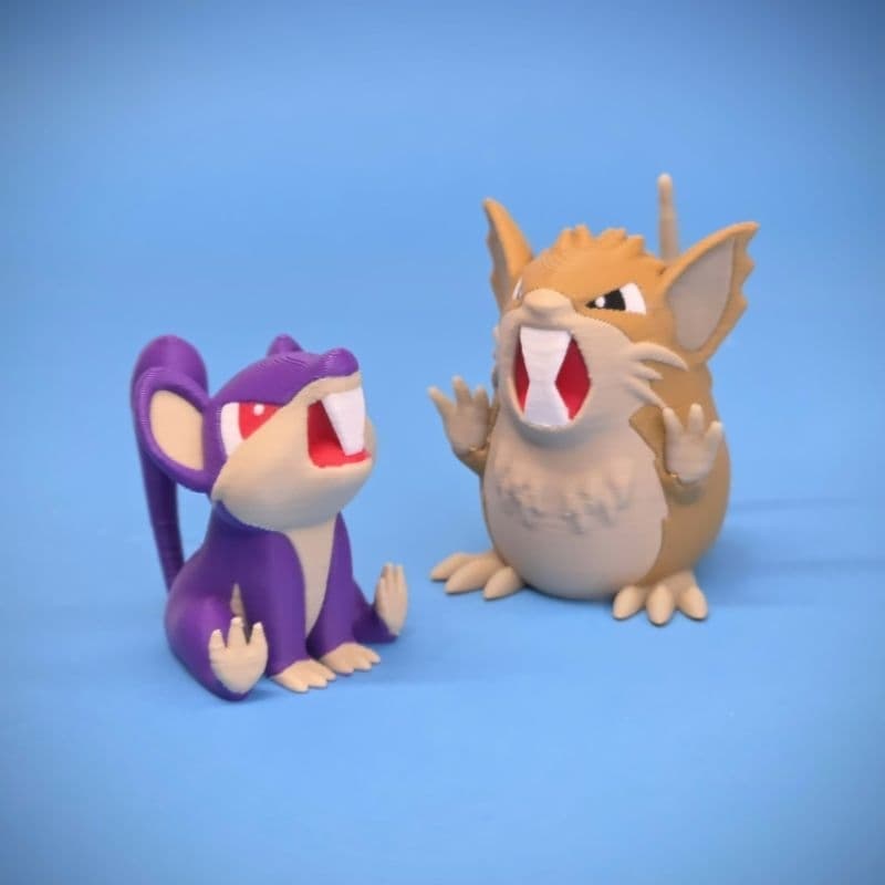 Ratata Pokémon 3D Boneco Miniatura Action Figure Impressão 3D Colecionavel Presentes Decoracao