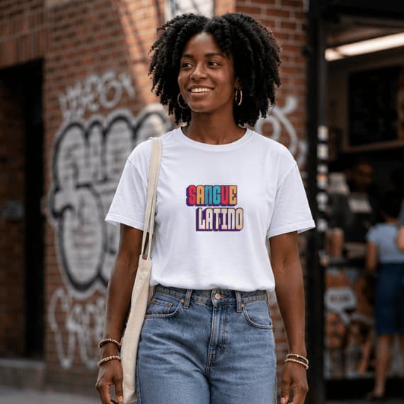 Estampa DTF Termocolante Sangue Latino para Camiseta, Bolsa e Tecidos | Aplicação com Ferro de Passar