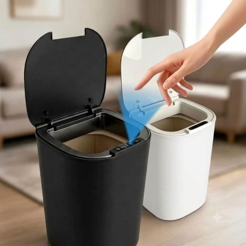 Lixeira Inteligente Automático Capacidade 16 litros  Ideal Para Banheiros Cozinhas Escritórios...