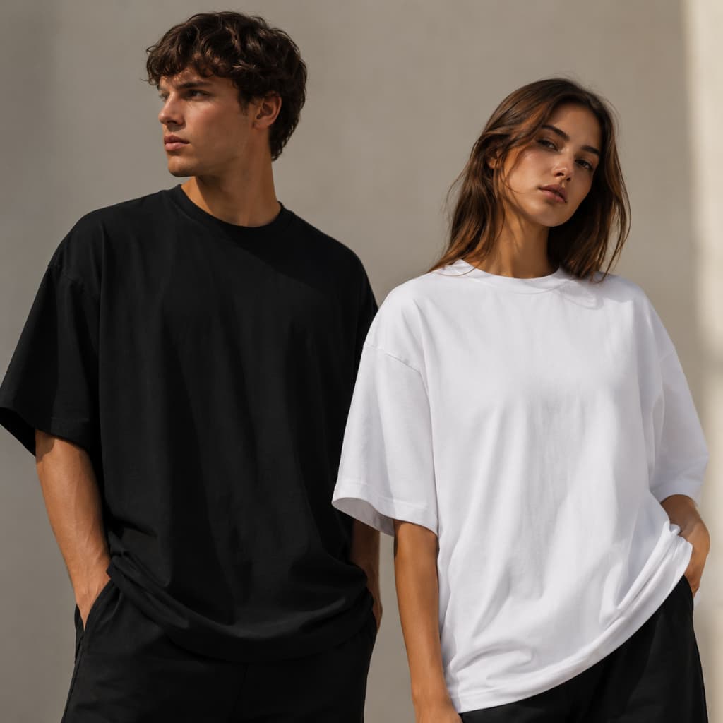 Kit 2 Camiseta Oversized Lisa Masculina Algodão Streetwear