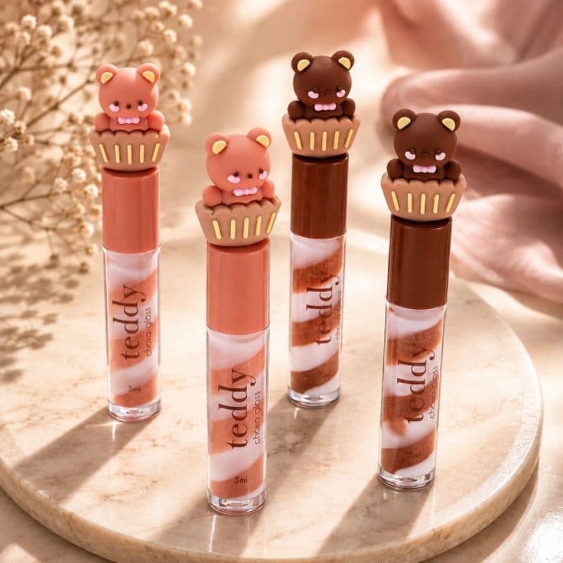Gloss Labial Teddy Choko Gloss Vivai Ursinho Brilho Labial