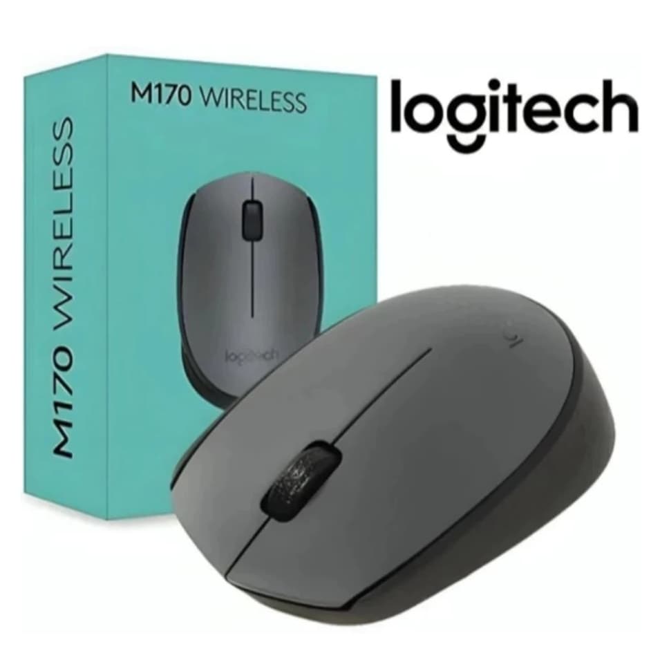 Mouse Logitech M170 Sem Fio preto 1000 DPI para PC e notebook