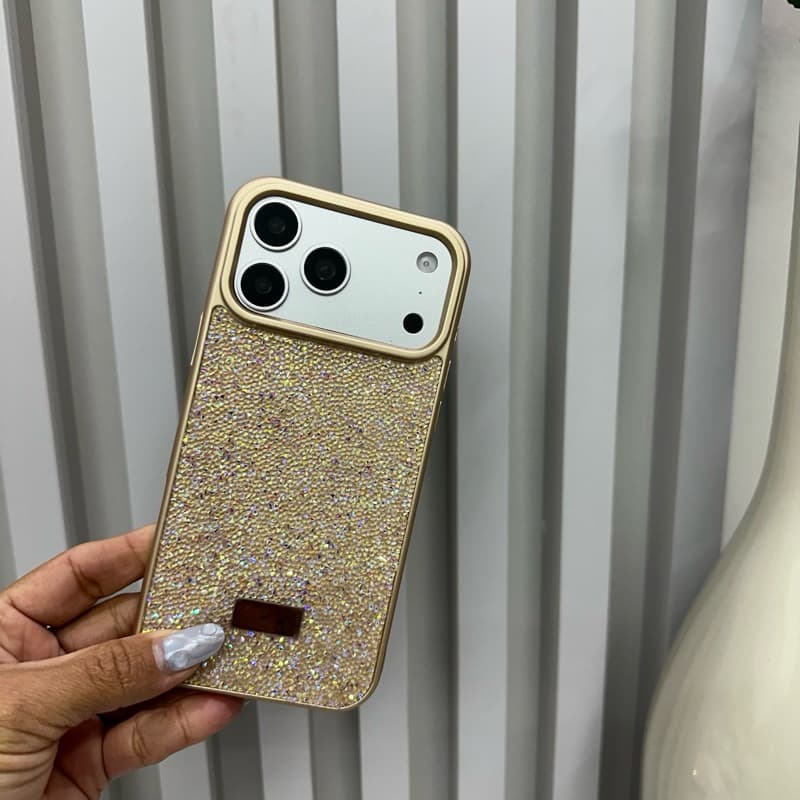 Capa de Celular Brilho Glitter Luxo Feminina Interior Aveludado Proteção Premium