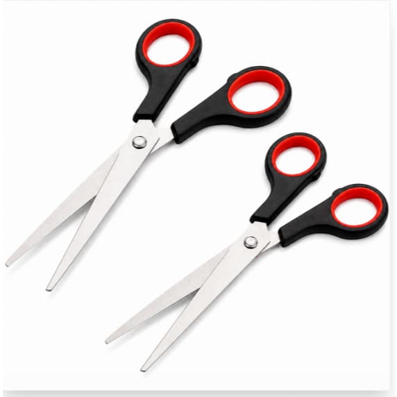 Kit 2 Tesouras Profissionais 5,5” Aço Inox para Corte de Cabelo Cabeleireiro Barbeiro Salão Barbearia
