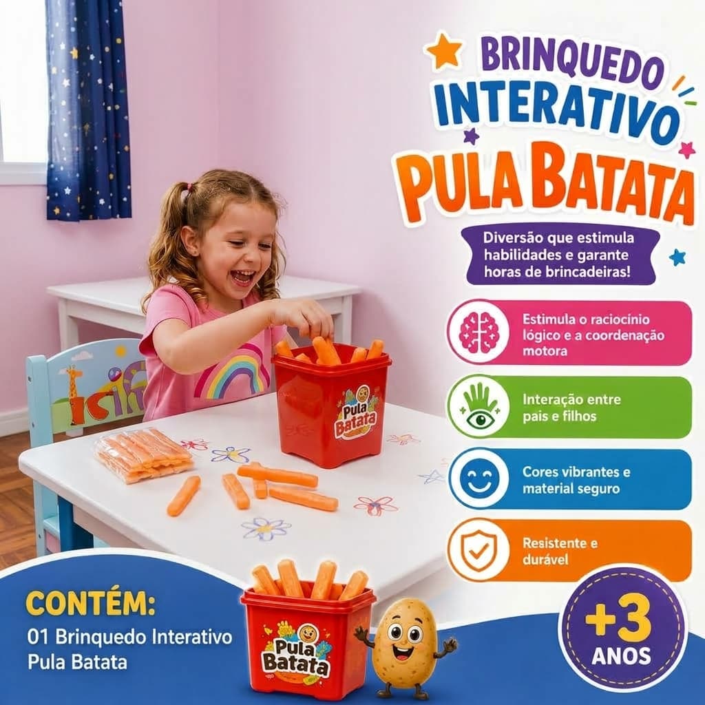 Jogo Pula Batata Infantil De Tabuleiro Interativo Pega Batatas Inmetro
