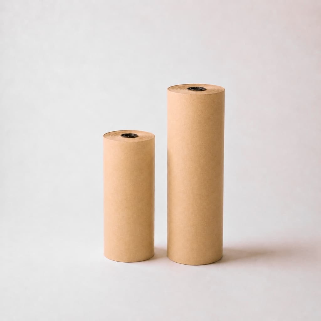 2X Bobinas Kraft 1X 40Cm + 1X 60Cm Papel Puro 80Gr Adere A Fita Adesiva