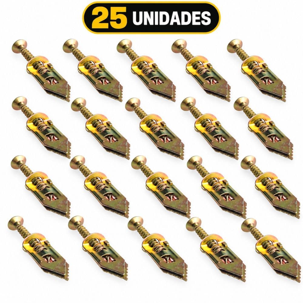 Parafuso De Expansão Para Placa De Gesso Drywall 25 Peças