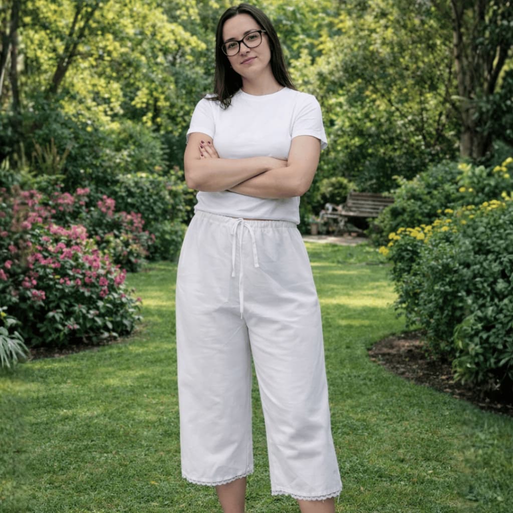 Roupa De Umbanda E Candomblé (calçolin) adulto até o joelho Tecido Oxford Renda Inglesa Entrega FULL