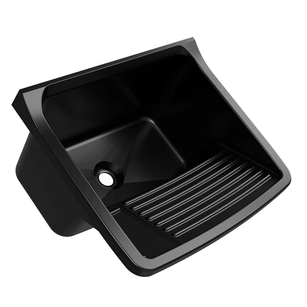 Tanque de Lavar Roupa Plástico Astra 22L Preto Com Kit de Instalação - Super Resistente