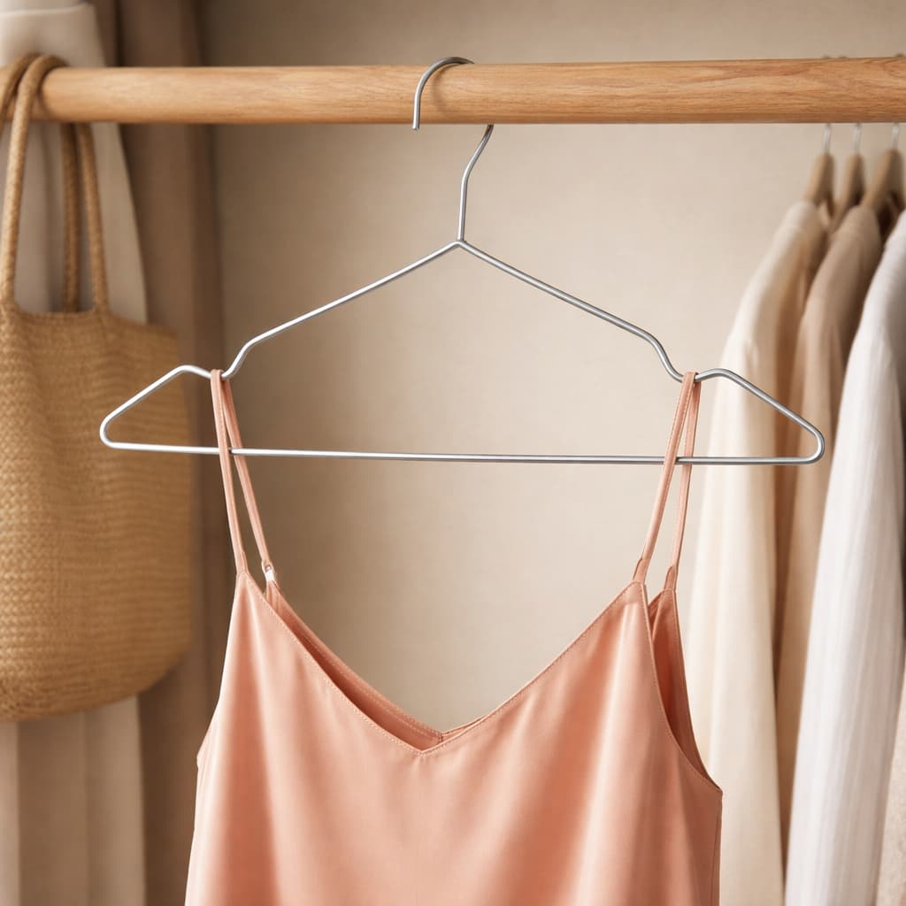 Cabide para Vestido Feminino e Casaco | Cabide de Metal para Roupa Cromado Reforçado