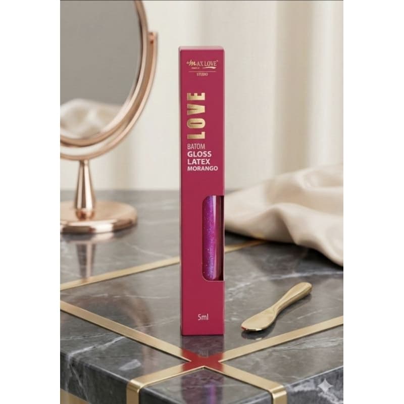 ​Batom Gloss Latex Max Love – Cor Morango (5ml)