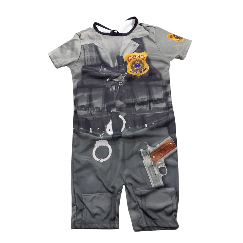 Fantasia Infantil Policial com Estilo Clássico e Detalhes Realistas