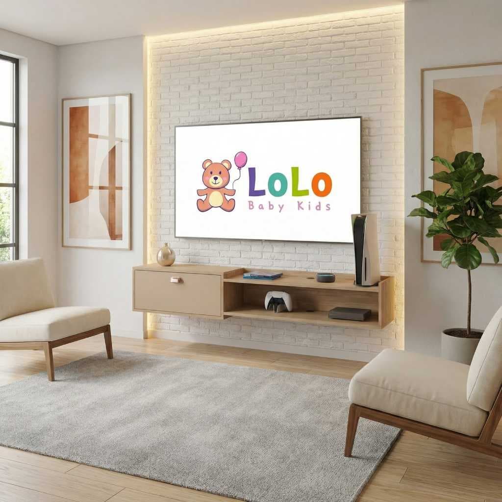 Rack Suspenso Bancada TV Grande 42 50 55 60 Polegadas Bancada 1.80 Cm Porta Nicho Decoração Sala