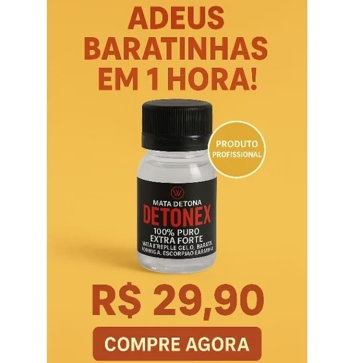Inseticida Detonex – Controle de Baratas Francesinhas | Uso Doméstico