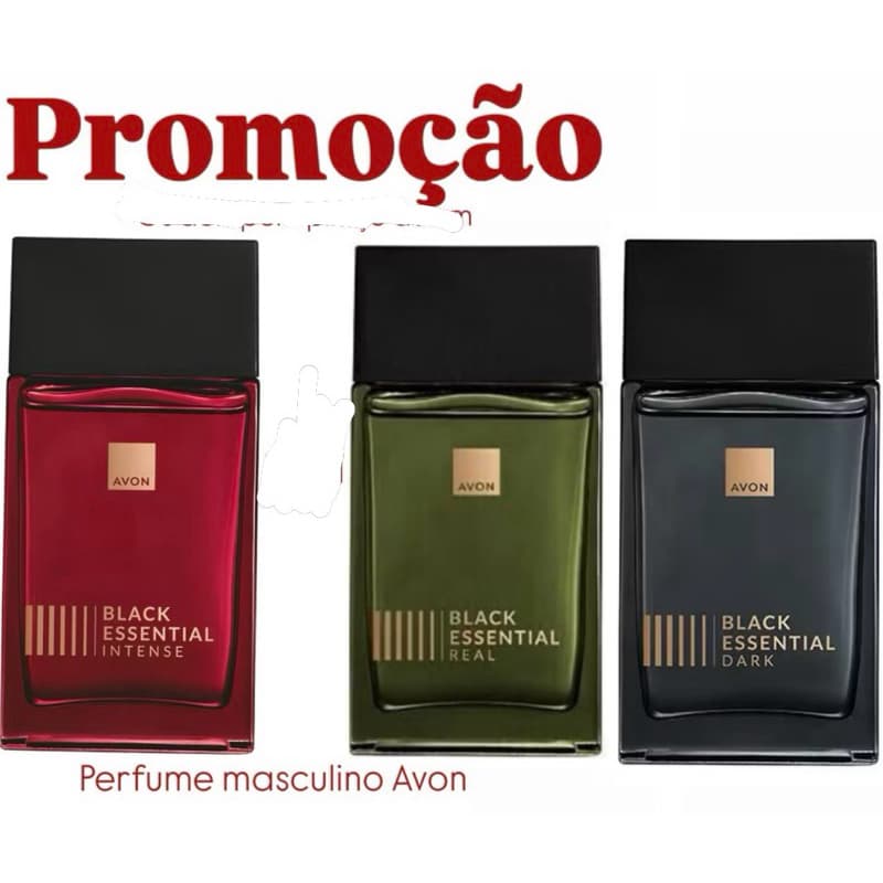 Black Essential Colônia Avon masculino 100ml cada Original e Lacrado-Variações