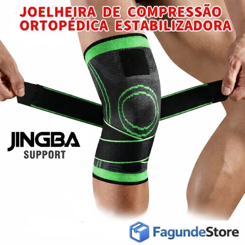 Joelheira de compressão com Bandagem elástica de Estabilidade