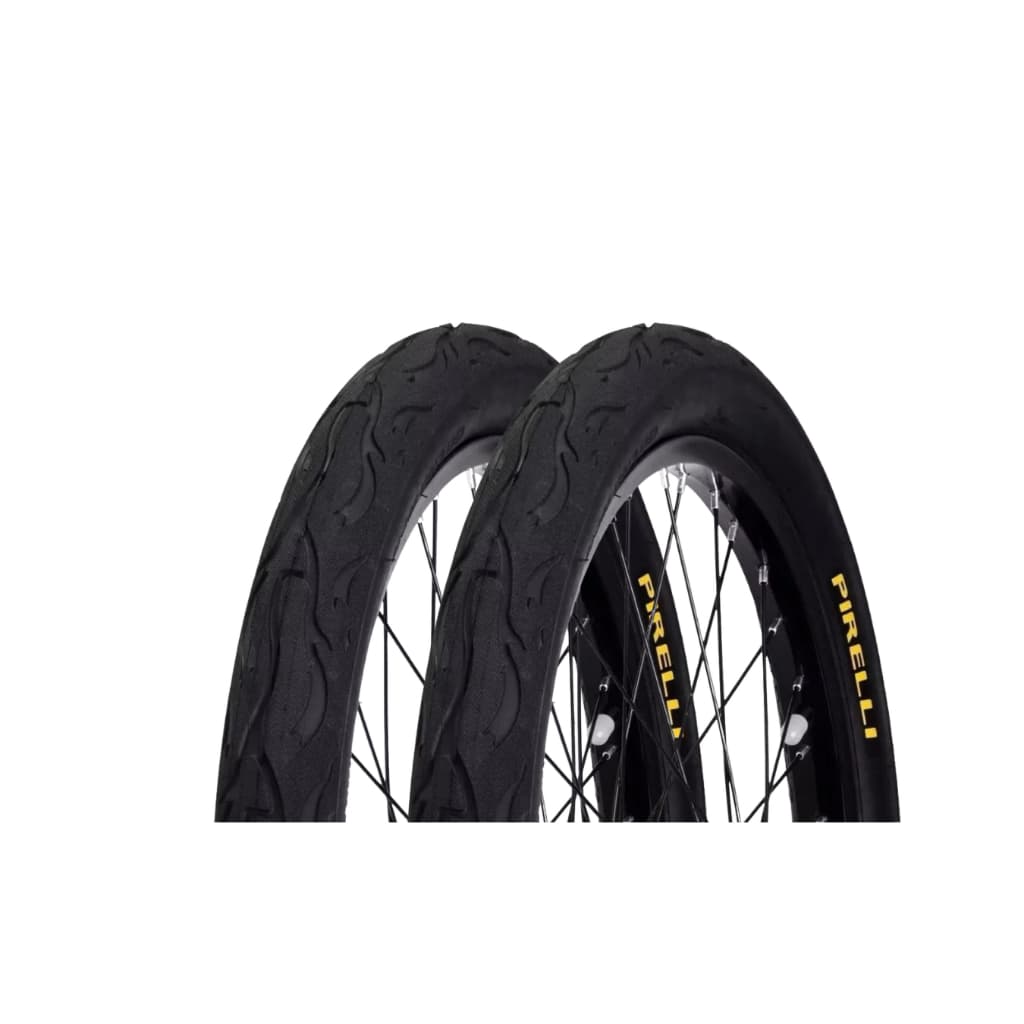 Par de Pneu Pirelli Tornado Beta Aro 26 X 2.125 Flame Fogo Balão Slick Bicicleta Montadinha motorizada manobras