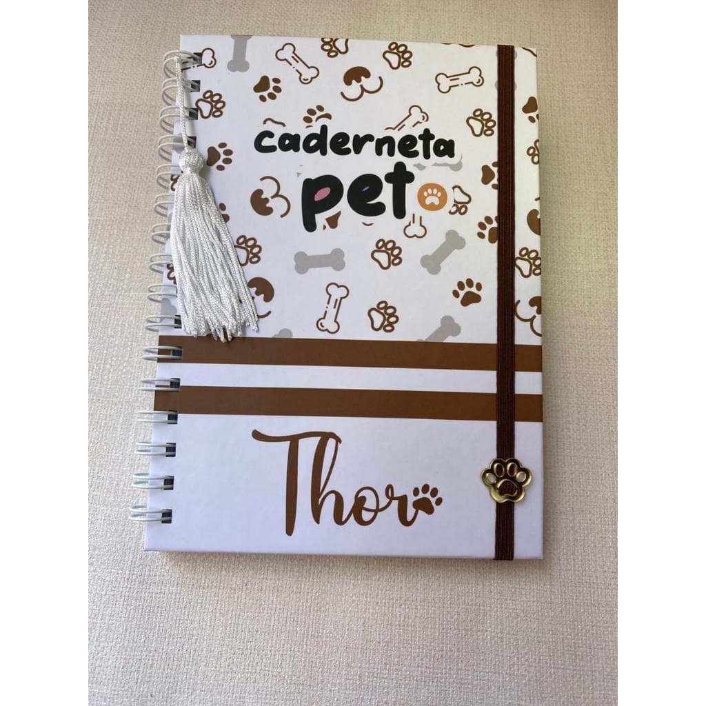 Caderneta pet personalizada com nome/ cachorro / gato / capa dura